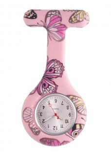 Siliconen Horloge Verpleegkundige Vlinder Roze
